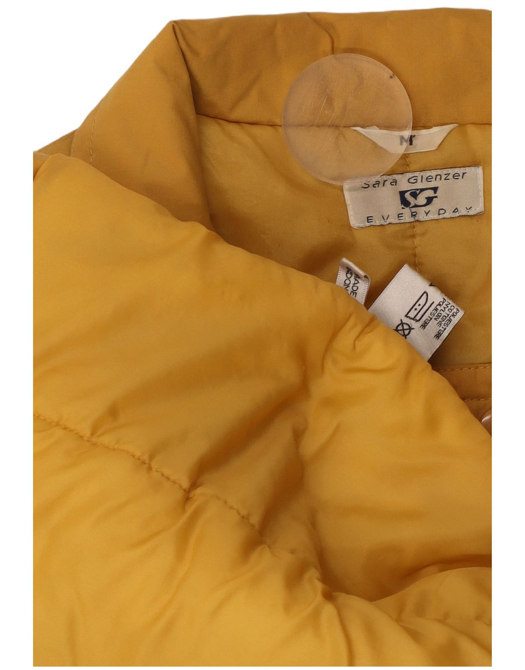 SARA GLENZER Manteau coupe-vent surdimensionné pour femme UK 14 Jaune moyen