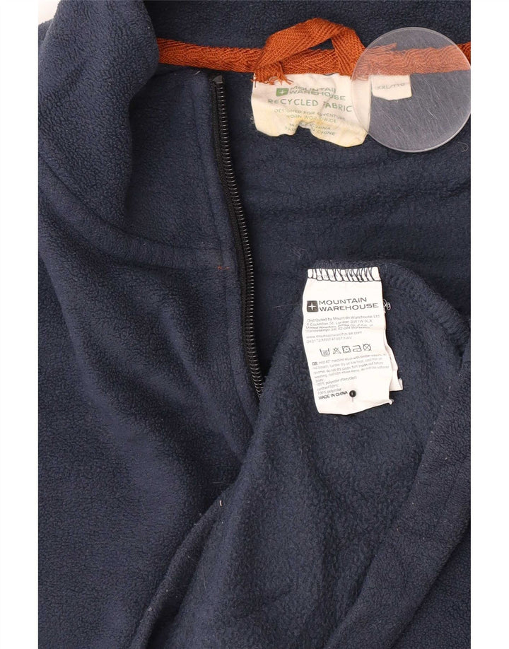 Mountain Warehouse Pull polaire à col zippé pour homme 2XL Bleu marine Polyester