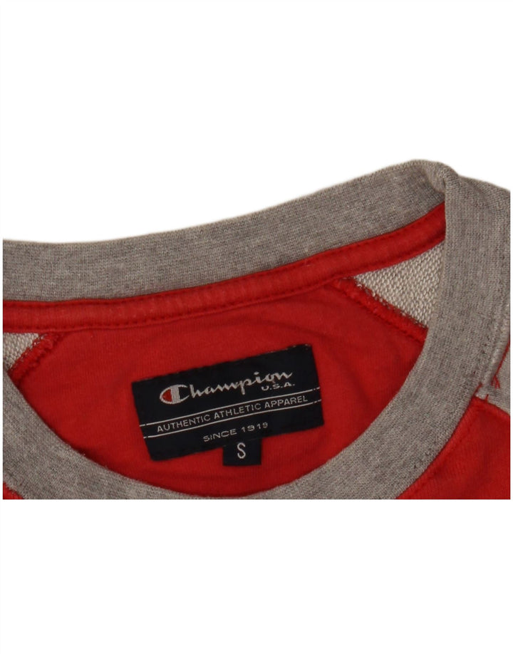 Champion Sweat-Shirt Graphique Homme Petit Rouge Colourblock
