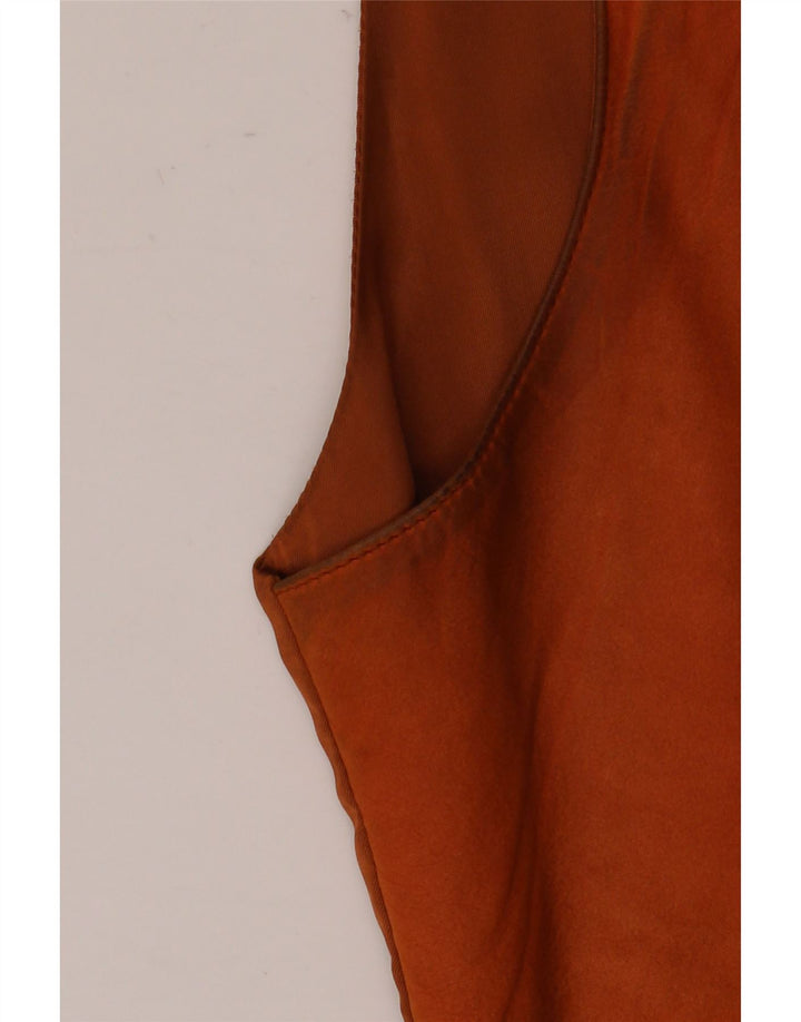 gilet en cuir homme vintage XL cuir marron