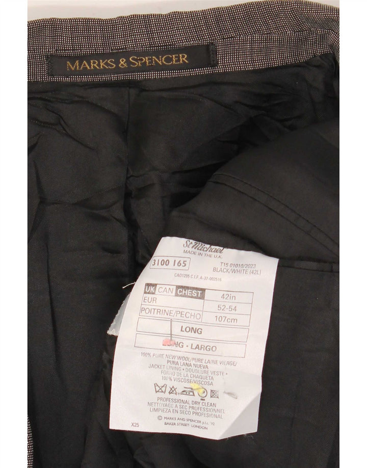 Marks & Spencer Veste blazer St. Michael 2 boutons pour homme UK 42 Large Gris