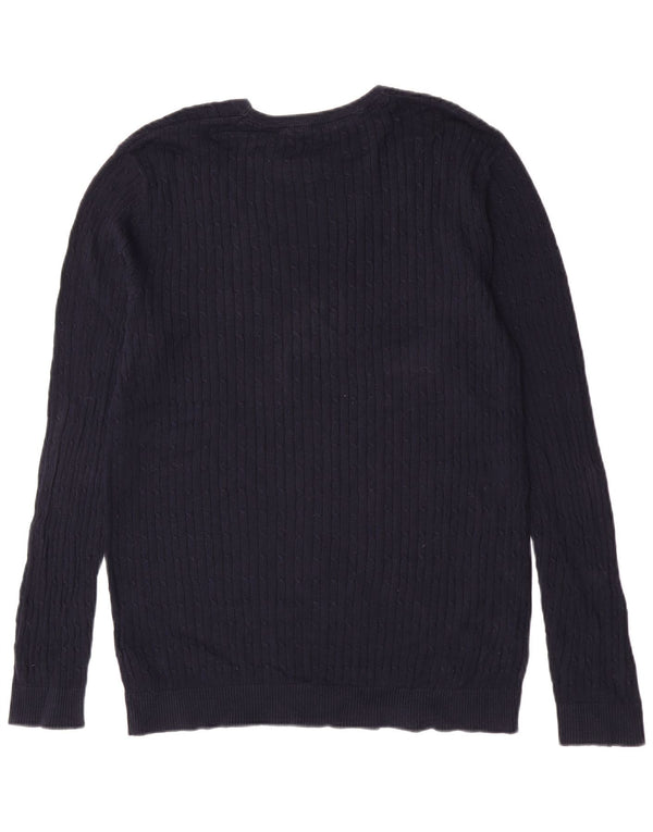 Jack & Jones Pull à col rond coupe slim pour homme XL Bleu marine Coton