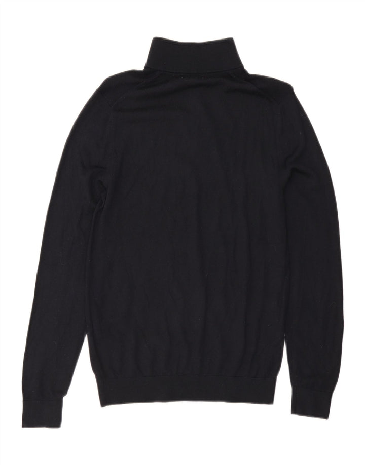 Reiss Pull Col Zippé Homme Laine Noir Moyen