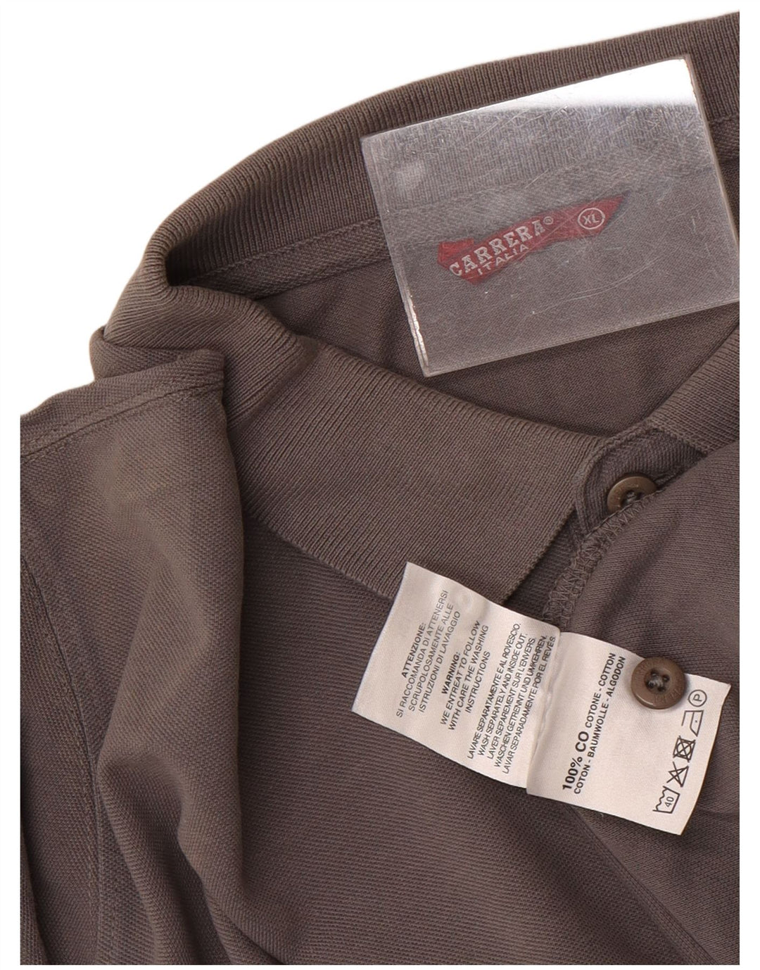 Carrera Polo Homme XL Gris Coton