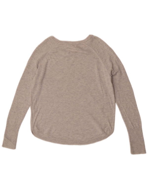 White Label Pull col bateau pour femme UK 10 Petit gris moucheté