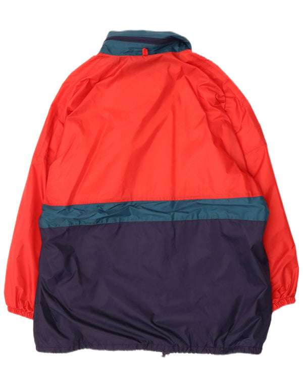 Jeantex Veste de survêtement coupe ample pour homme, petit, rouge, color block, polyamide