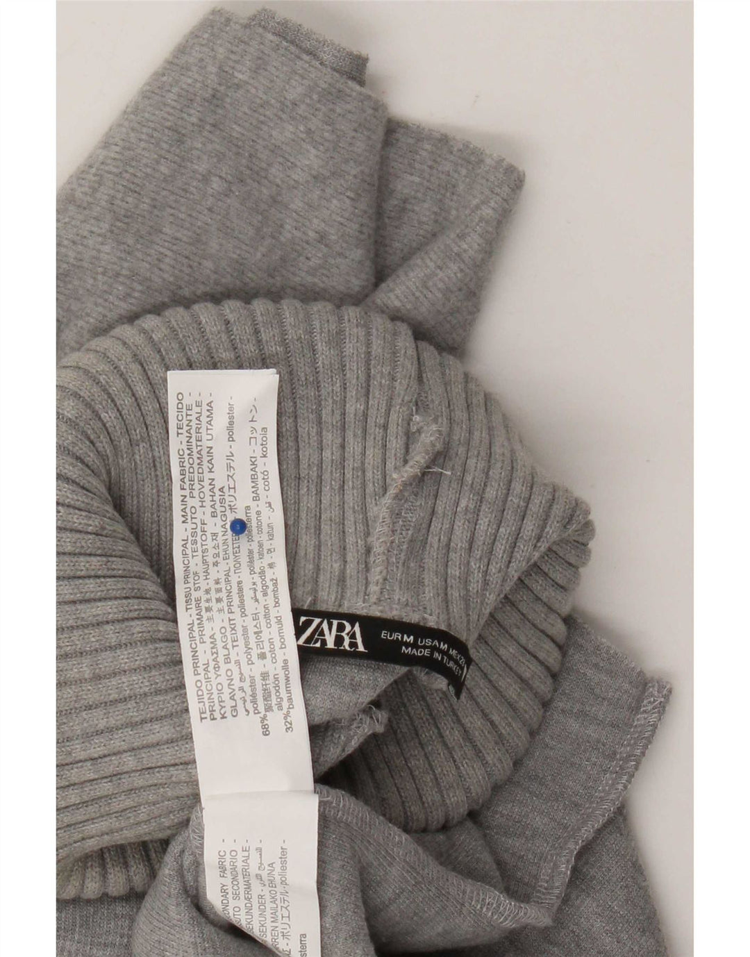 Zara Femme Débardeur UK 12 Gris Moyen Polyester