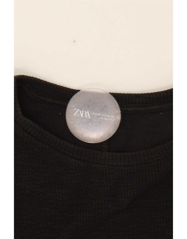 Zara Robe fourreau sans manches pour femme UK 12 Noir moyen