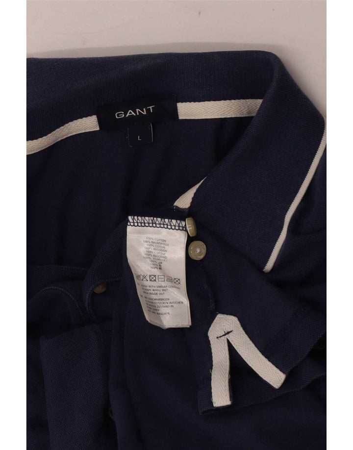Gant Polo Homme Grand Bleu Marine Coton