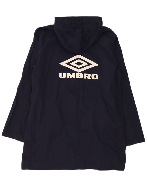 Umbro Veste Parka à Capuche Graphique pour Homme UK 40 Large Bleu Marine Coton