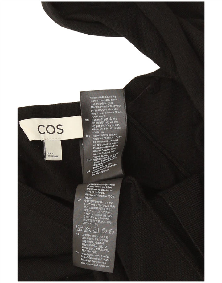 Cos Pull surdimensionné à col en V pour femme UK 10 Petite laine noire
