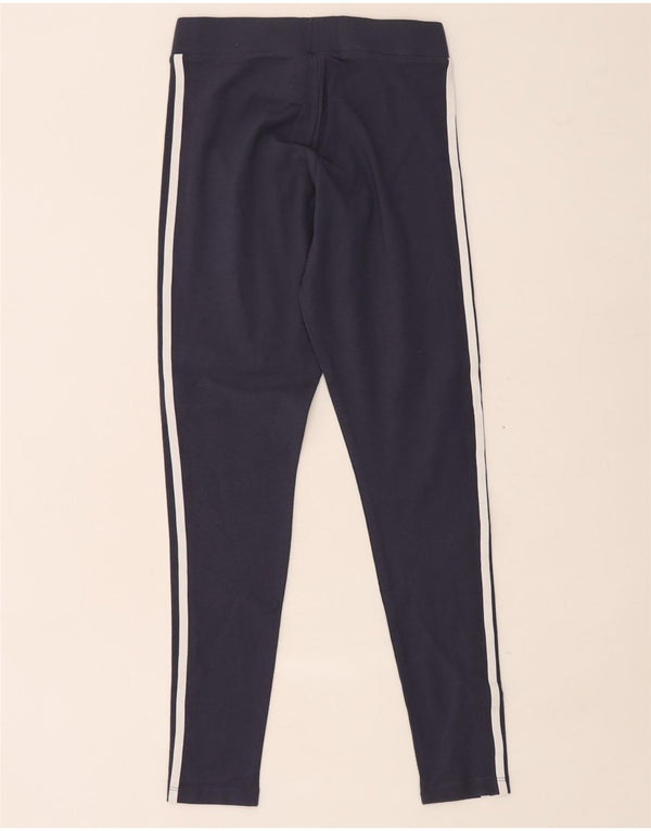 Adidas Leggings Femme UK 12 Bleu Marine Moyen