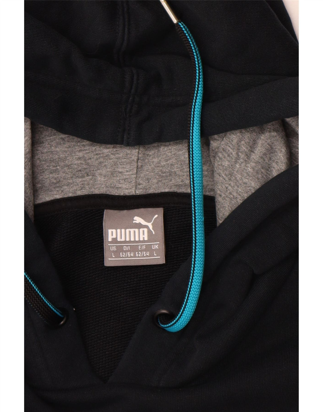 PUMA Pull à capuche graphique pour homme en coton color block Noir Taille L