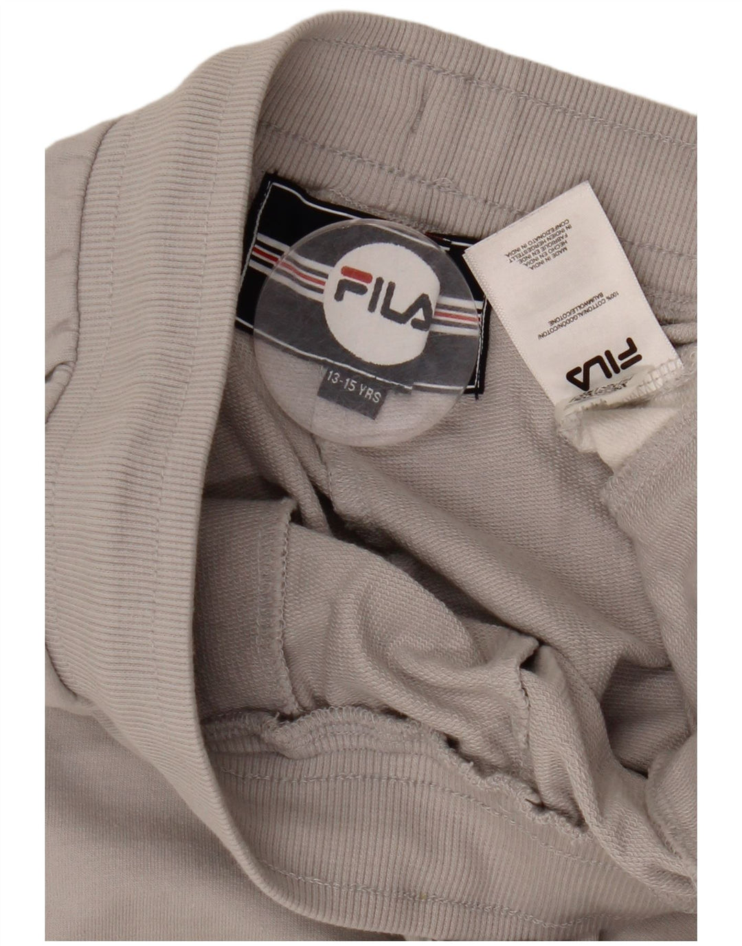 FILA Short de sport garçon 13-14 ans Gris Colorblock Coton