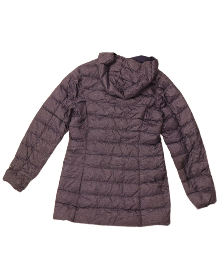 EDDIE BAUER Manteau rembourré à capuche pour femme UK 10 Small Bleu marine Polyester