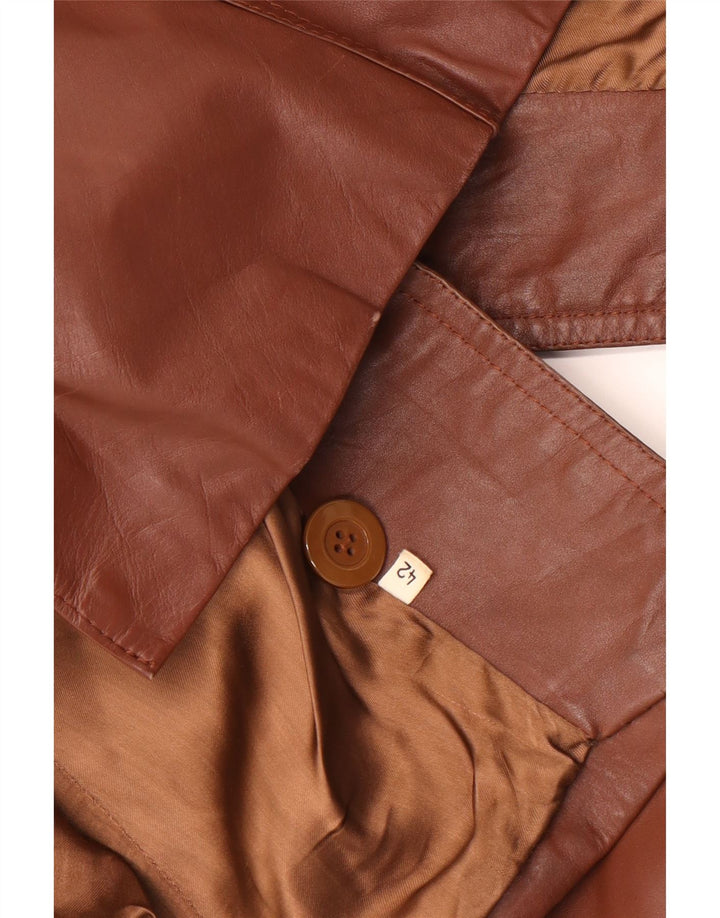 Veste en cuir femme VINTAGE IT 42 marron moyen