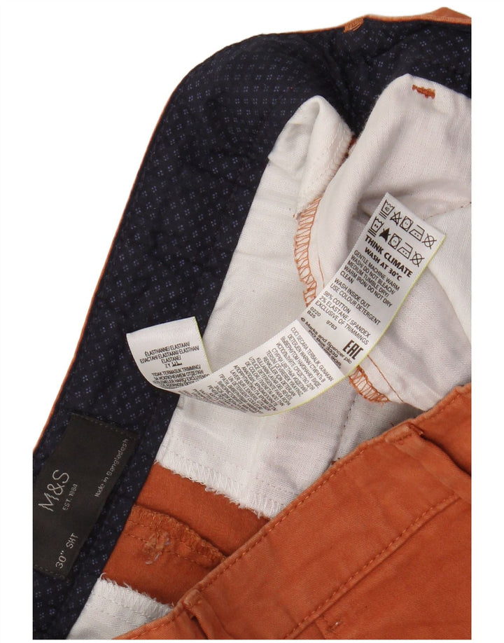Marks & Spencer Short Chino Homme W30 Coton Orange Moyen
