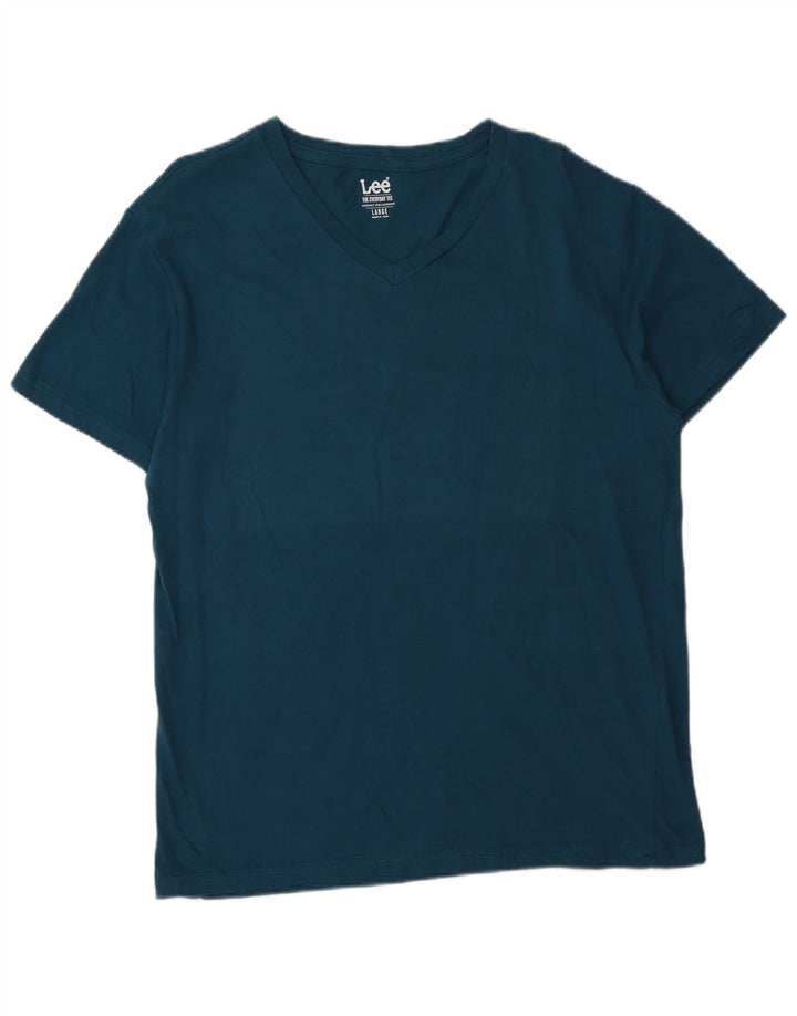 Lee T-Shirt Homme Haut Large Bleu Coton