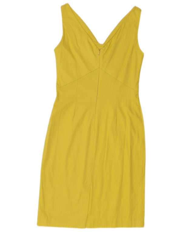 Sandro Ferrone Robe fourreau sans manches pour femme UK 8 Small Jaune
