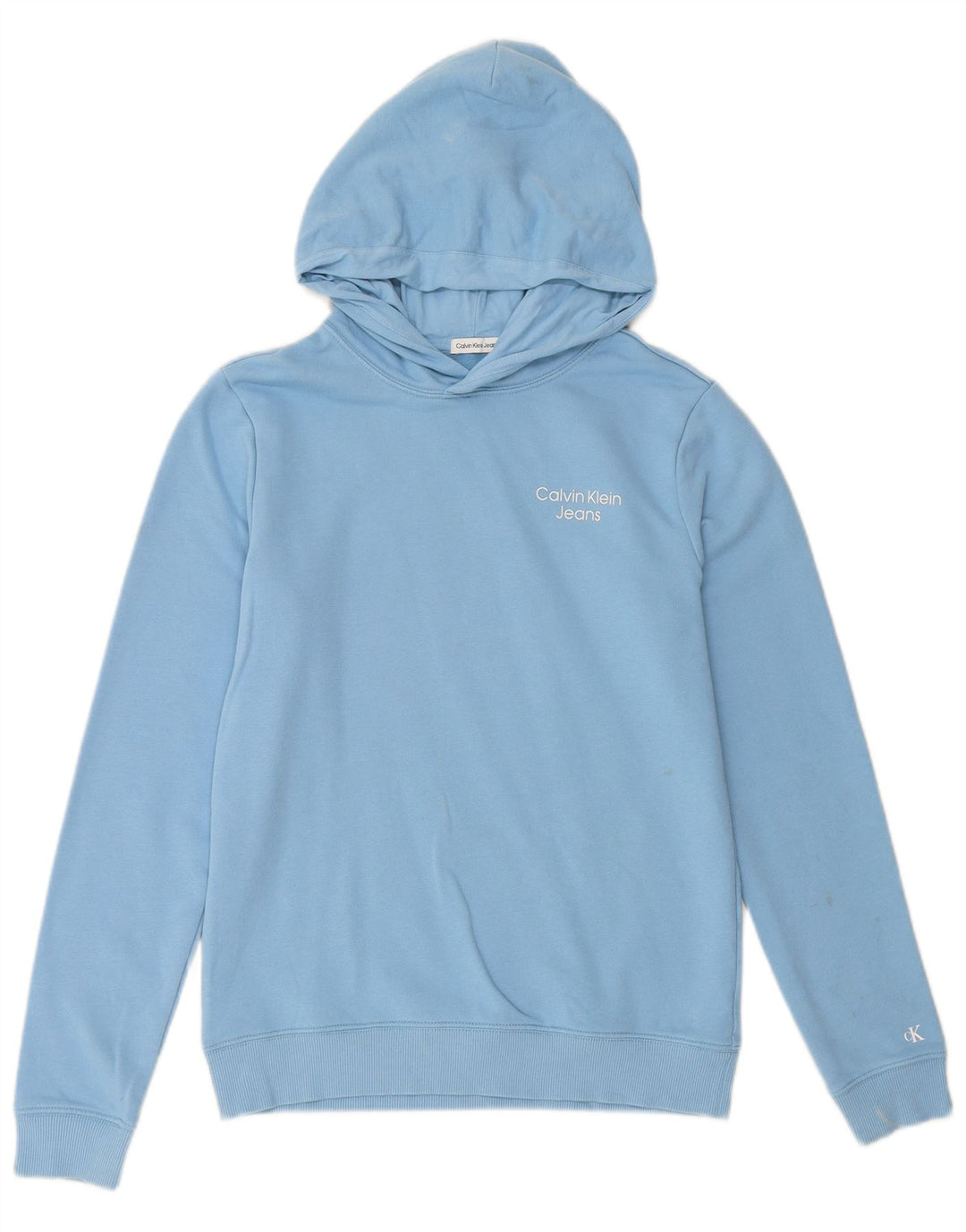 CALVIN KLEIN JEANS Pull à capuche garçon 15-16 ans Bleu Coton