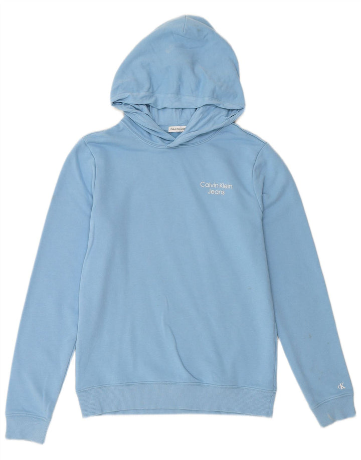 CALVIN KLEIN JEANS Pull à capuche garçon 15-16 ans Bleu Coton