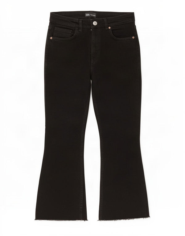 Zara Jean court bootcut pour femme EU 40 Medium W30 L25 Noir