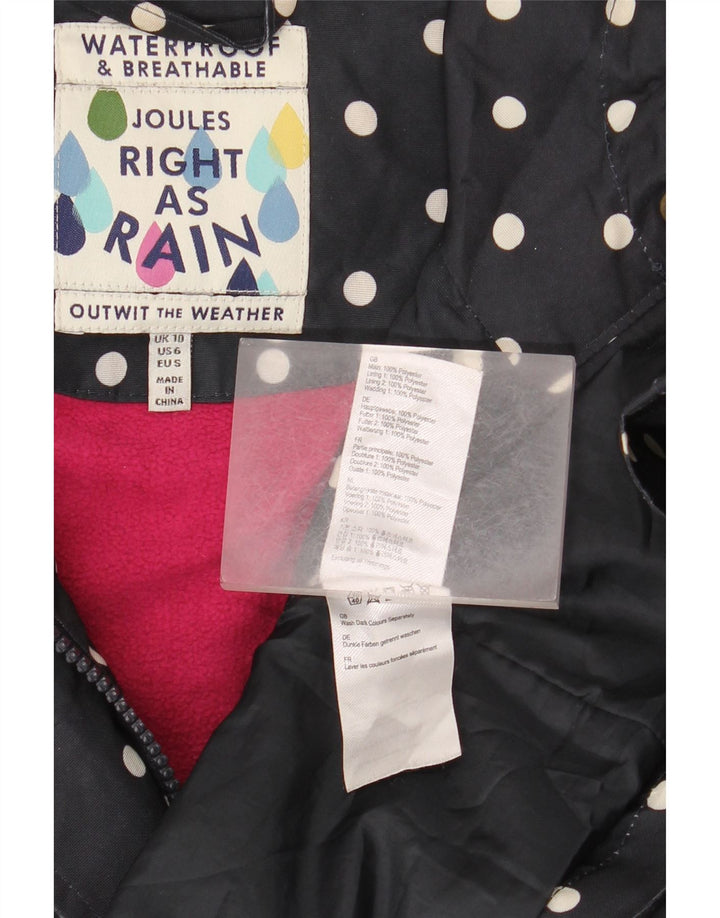JOULES Manteau coupe-vent surdimensionné pour femme UK 10 Petit pois bleu marine