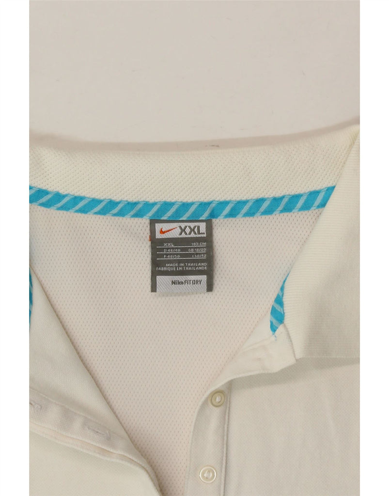 NIKE Womens Polo Shirt UK 18/20 2XL White Vintage Nike and Second-Hand Nike from Messina Hembry 