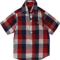 HARMONT & BLAINE Boys Short Sleeve Shirt 2-3 Years Red Check Cotton | Vintage Harmont & Blaine | Thrift | Second-Hand Harmont & Blaine | Used Clothing | Messina Hembry 