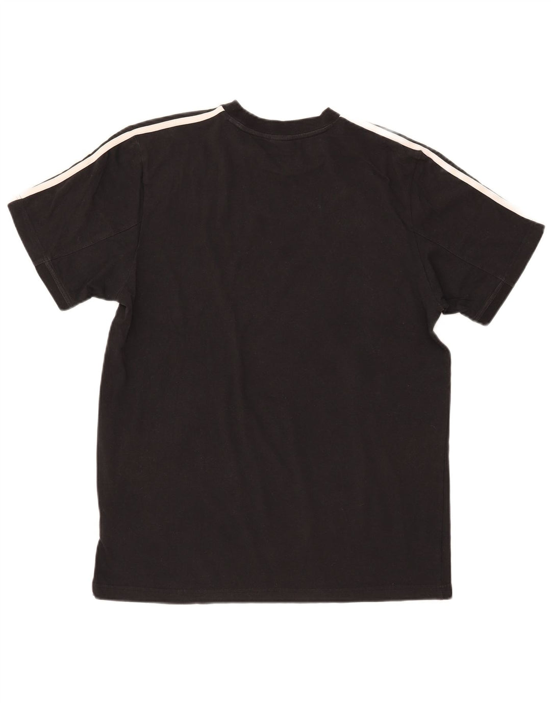 ADIDAS T-Shirt Homme UK 42/44 Grand Noir Colourblock Coton