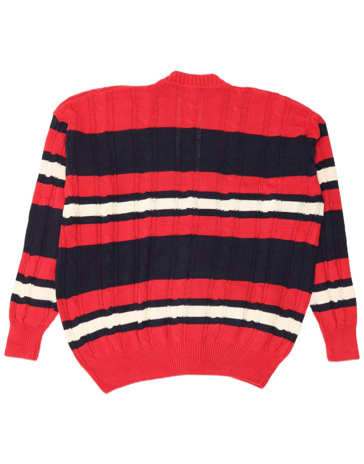 Trussardi Cardigan Pull IT 50 Bleu Marine Moyen Colourblock |