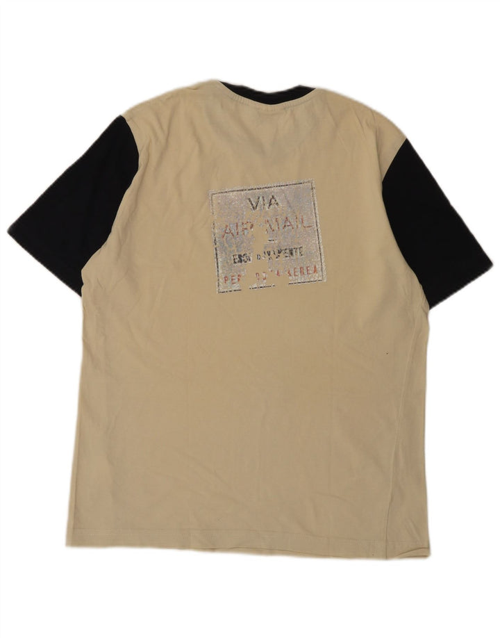 ELLESSE T-Shirt Graphique Homme Beige Moyen Colourblock