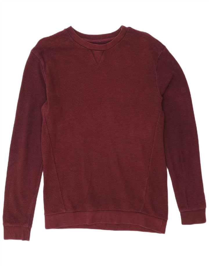 Zara Sweat-shirt pour homme en coton bordeaux moyen