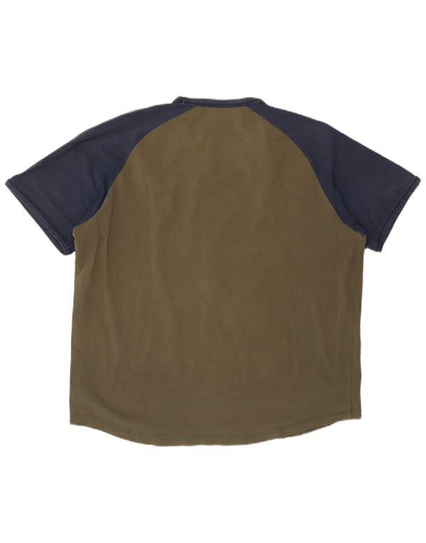Nike T-shirt pour homme UK 47/48 2XL Kaki Colourblock