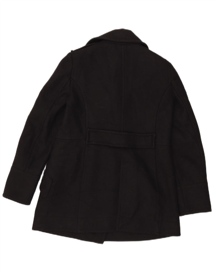 vintage Femme Caban UK 14 Moyen Noir