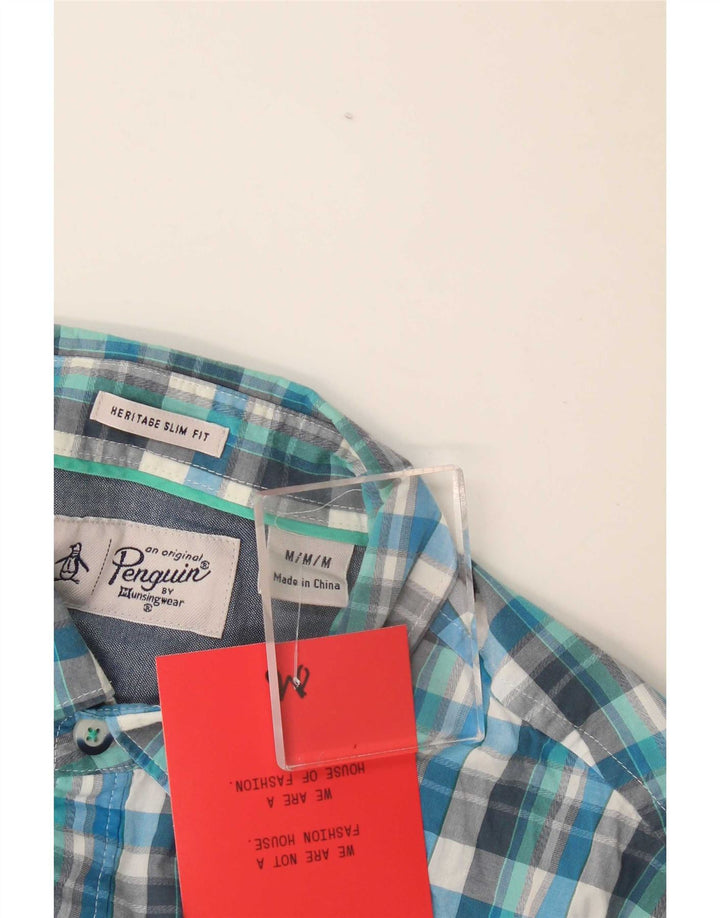 Penguin Chemise Slim Heritage Homme Bleu Moyen à Carreaux