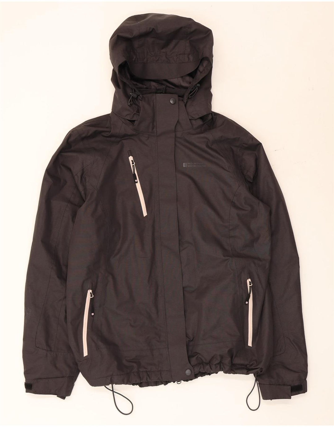 Mountain Warehouse Veste de pluie à capuche pour femme UK 16 Large Noir Polyester