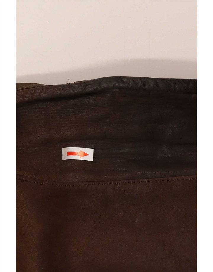 Veste en cuir Bomber homme vintage UK 42 XL Marron