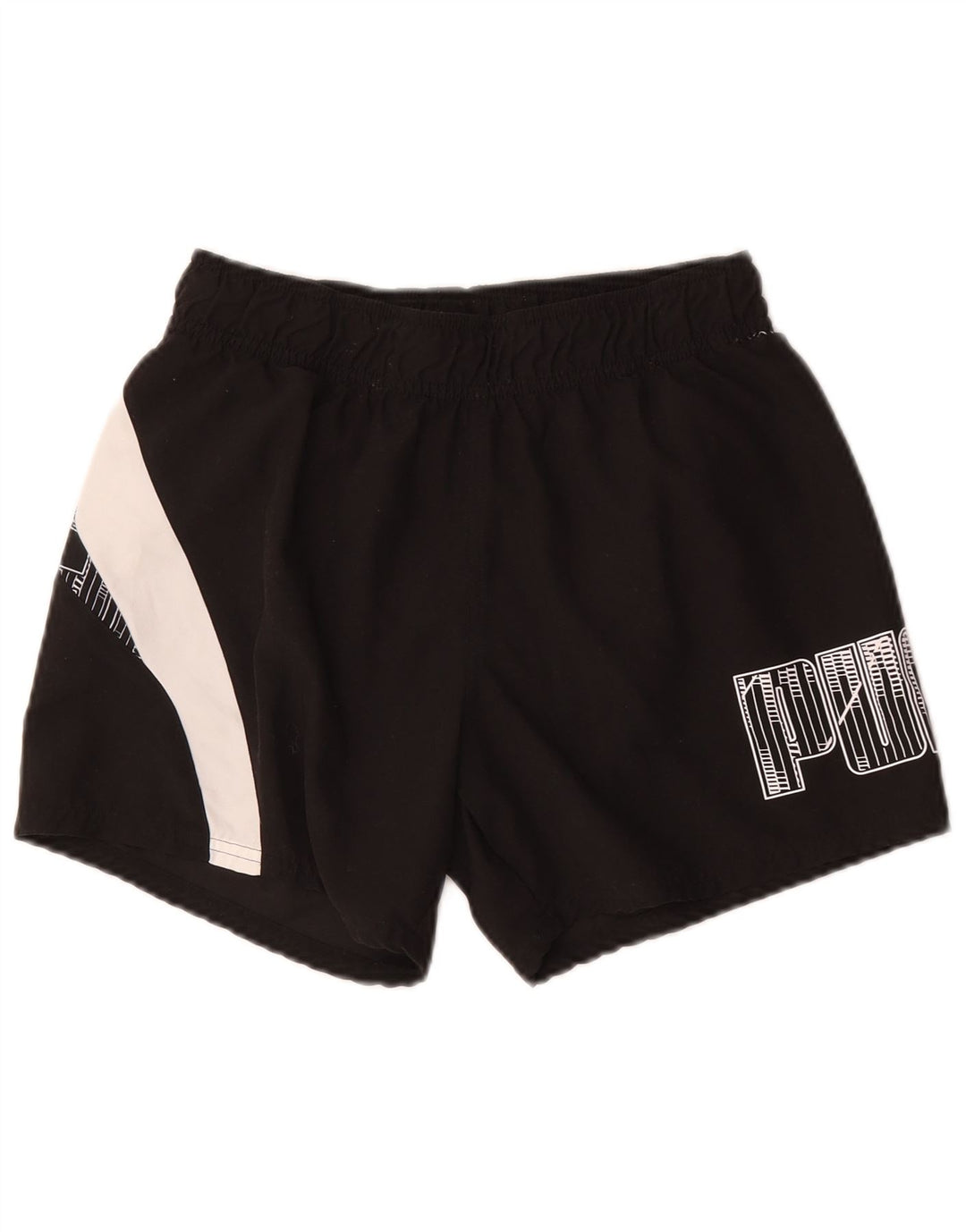 Puma Short de Sport Graphic Homme Petit Noir Polyester Colorblock