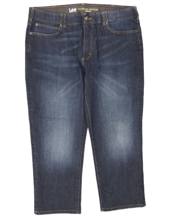 Lee Jean Court W40 L27 Homme Bleu Marine Coton