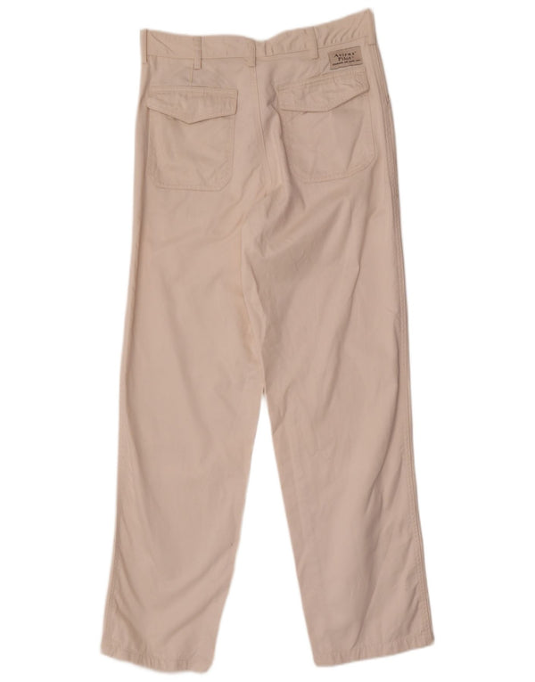 Avirex Mens Straight Chino Trousers W29 L32 White Cotton