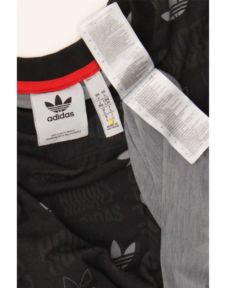 Adidas T-shirt graphique pour hommes, grand, noir, polyester