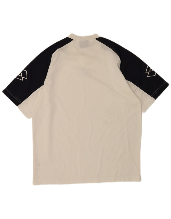 Lotto T-shirt graphique pour homme XL Blanc Colorblock Polyester