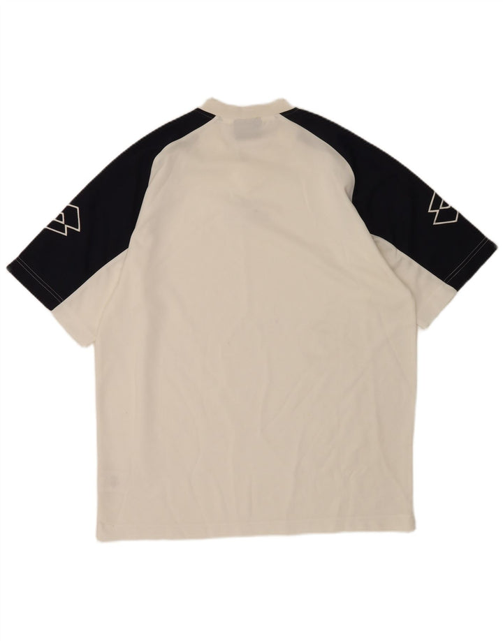 Lotto T-shirt graphique pour homme XL Blanc Colorblock Polyester