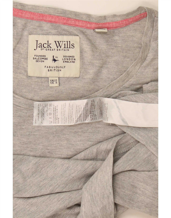Jack Wills T-shirt pour femme en coton moucheté gris moyen UK 42