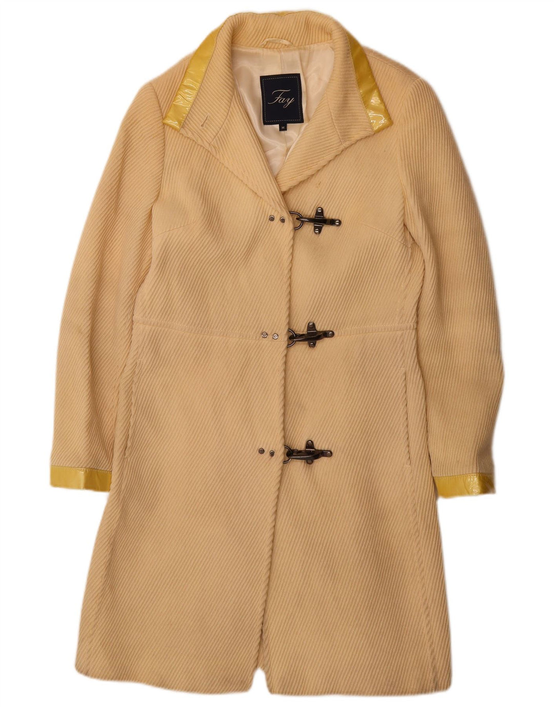 Fay Manteau Femme UK 12 Laine Beige Moyen