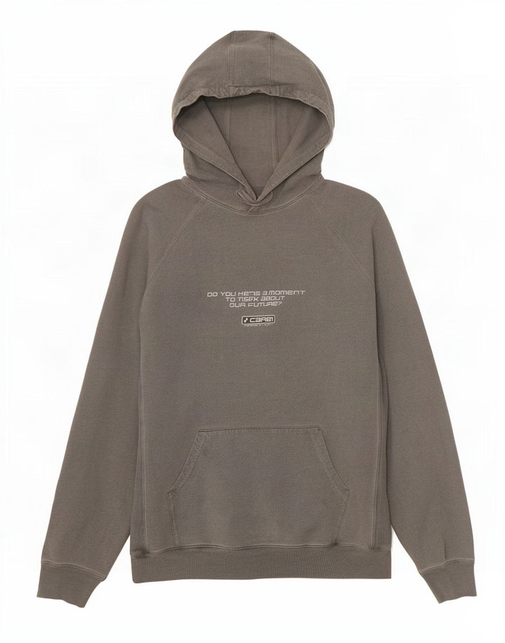 Pull à capuche graphique vintage pour hommes grand gris