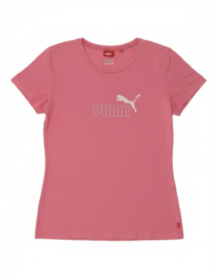 Puma T-shirt graphique pour femme UK 14 Rose moyen