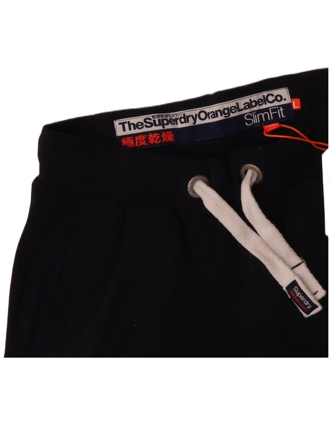 Superdry Pantalon de survêtement pour femme Joggers UK 14 Large Bleu marine Coton