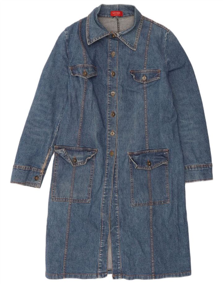 Susy Mix Trench-coat en jean pour femme UK 10 Petit Bleu